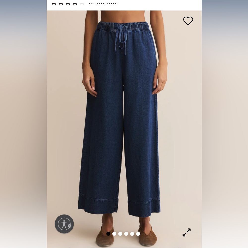 Z Supply Indigo Weston Luxe Soft Denim Pants - Picture 3 of 8